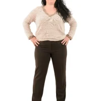 pantaloni p75 maro fata