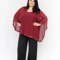 bluza fluture visiniu